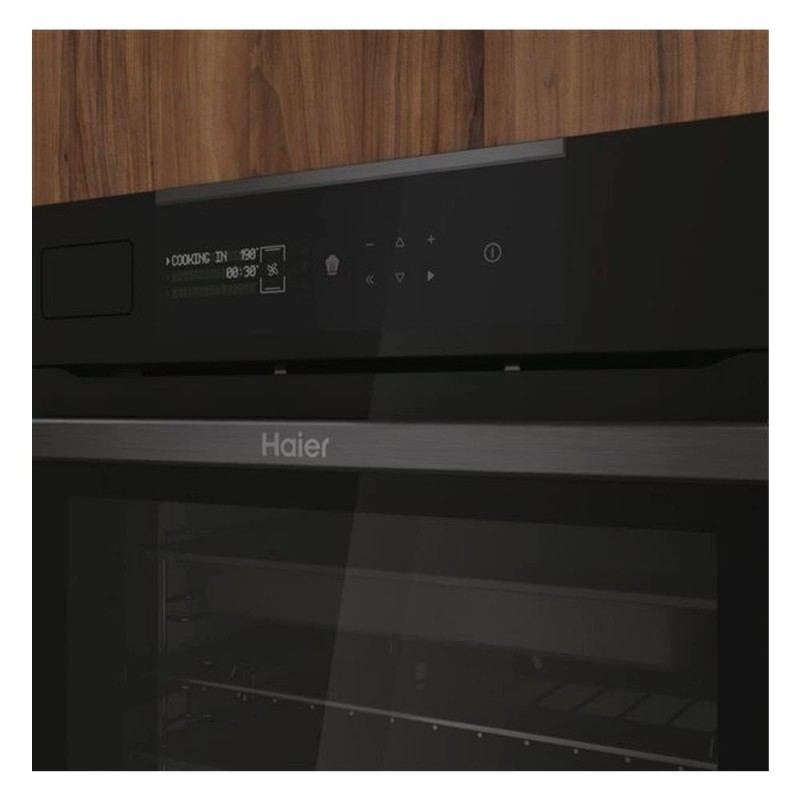 Horno HAIER HWO60SM5S5BH Negro Aquali Vapor Wifi Devoraprecios