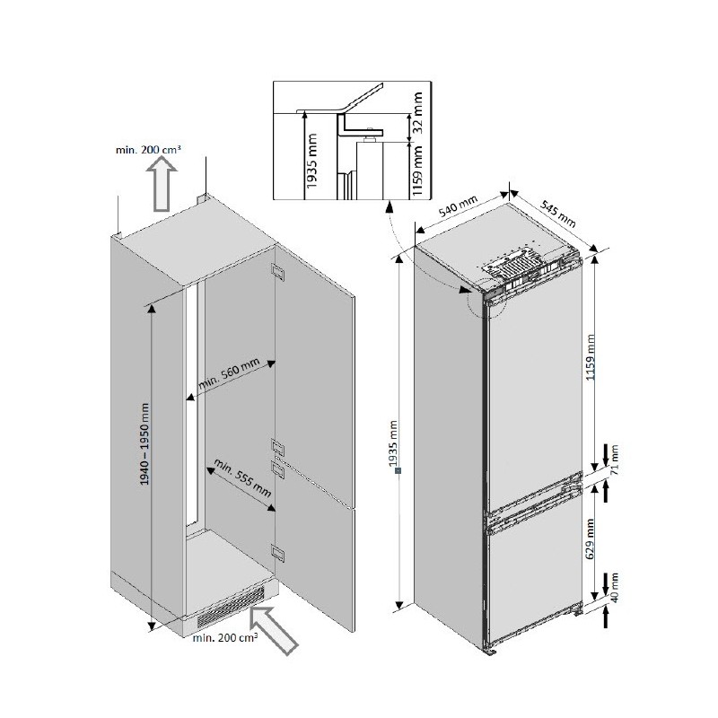 Beko bcna306e2s схема встраивания