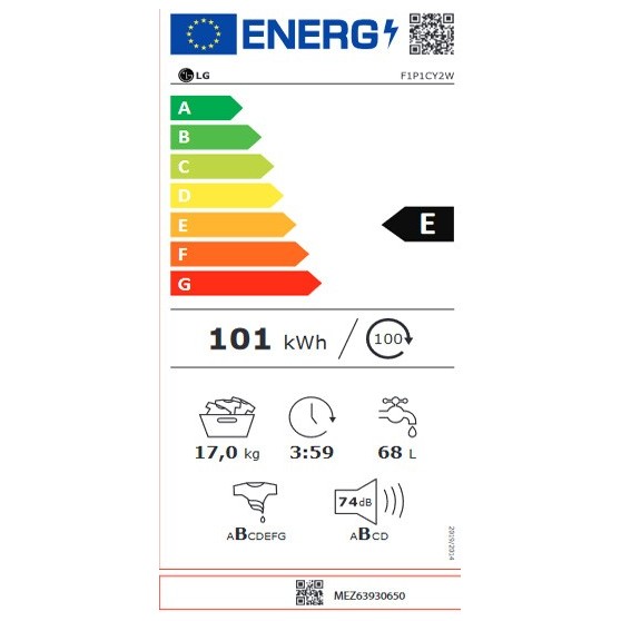 Lavadora 17kg LG E F1P1CY2W