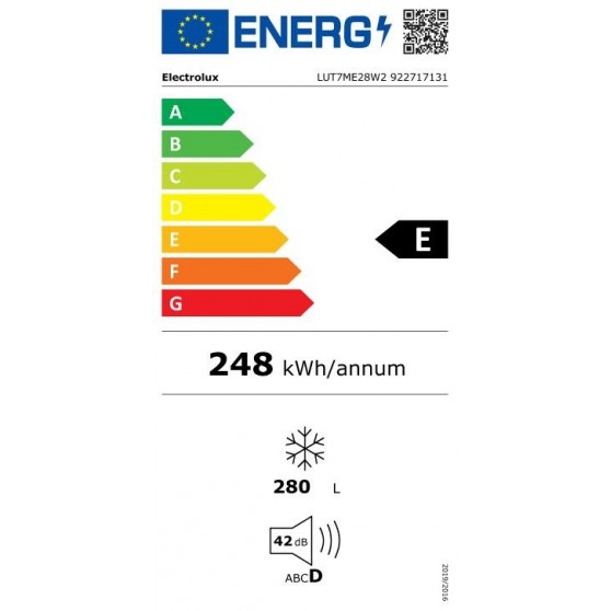 Congelador vertical de libre instalación No Frost de 1860 mm - LUT7ME28W2