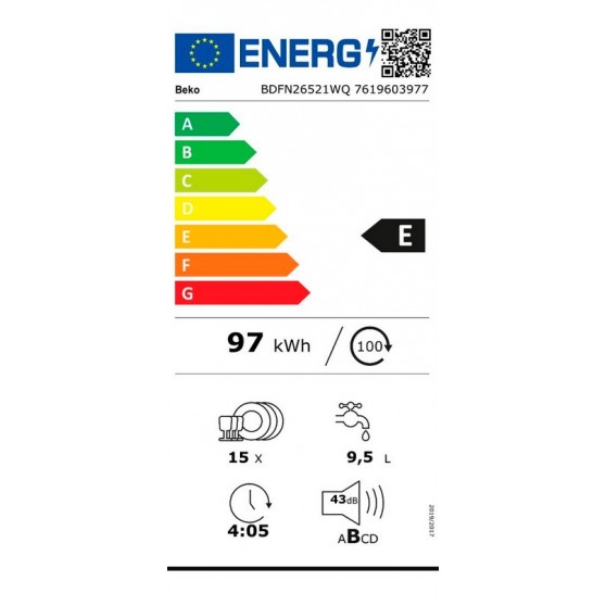 Lavavajillas BEKO BDFN26521WQ Blanco 3ªBandeja - Devoraprecios