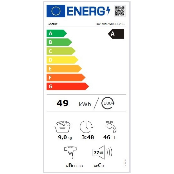 Lavadora Candy RO1496DWMCRE/1-S, A